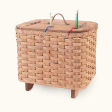 Load image into Gallery viewer, Amish Wicker Crochet or Knitting Basket Storage & Organizer