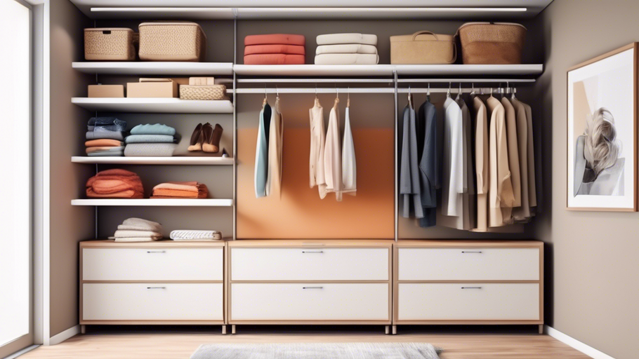 Closet Shelves with Rail