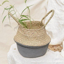 Load image into Gallery viewer, Flower Basket Storage Holder Plant Pot Seaweed knitting Garden Decoration Sundries Basket