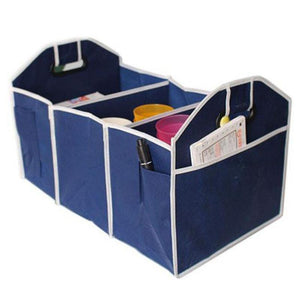 1PC 3 Compartment Car Trunk Collapsible Storage Basket Organizer Car Interior Storage Box Accessories Wholesale