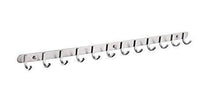 Load image into Gallery viewer, Products hook coat rack with 12 square hooks modern wall mounted ultra durable with solid steel construction brushed stainless steel finish super easy installation rust and water proof