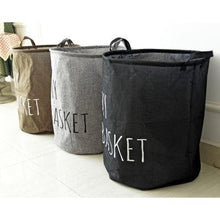 Load image into Gallery viewer, Cotton Linen Fabric Foldable Laundry Washing Laundry Hamper Bag Clothe Basket Storage Bin