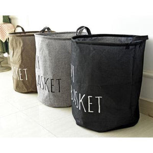 Cotton Linen Fabric Foldable Laundry Washing Laundry Hamper Bag Clothe Basket Storage Bin