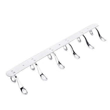Load image into Gallery viewer, Online shopping arplis wall mounted hooks stainless steel rack wall hanger with 6 double hooks design coat towel rail hook for foyer hallways and bedrooms