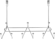 Load image into Gallery viewer, Shop for utopia home over the door hook rack organizer 9 hooks ideal for coats hats robes and towels chrome finishing