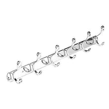 Load image into Gallery viewer, On amazon arplis wall mounted hooks stainless steel rack wall hanger with 6 double hooks design coat towel rail hook for foyer hallways and bedrooms