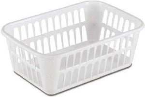 (40) Sterilite 16088048 Medium White Plastic Storage Baskets 11-1/4 X 8 X 4-1/4