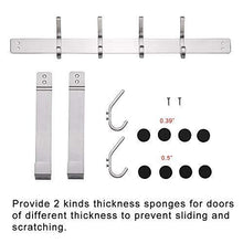 Load image into Gallery viewer, Exclusive yumore door hanger stainless steel heavy duty over the door hook for coats robes hats clothes towels hanging towel rack organizer easy install space saving bathroom hooks