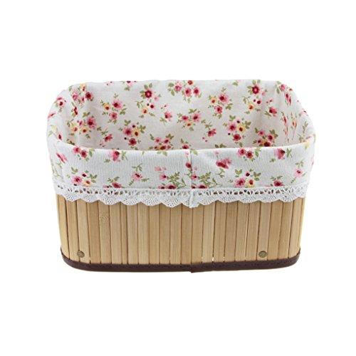 FakeFace Handmade Foldable Wicker Storage Basket with Liner Home Office Kitchen Desktop Closet Nursery Toys Books Tidy Tray Organizer Bin Bedroom Bathroom Toiletries Laundry Storage Tote Hamper Gift