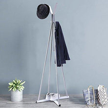 Load image into Gallery viewer, Organize with wilshine coat tree heavy sturdy metal coat rack with umbrella stand coat racks free standing with 8 hooks silver white