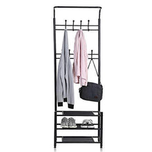Load image into Gallery viewer, Cheap moorecastle multi purpose entryway shoes storage organizer hall tree bench with coat rack hooks clothes stand perfect home furniture