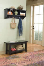 Load image into Gallery viewer, Cheap alaterre shaker cottage wall mounted coat hooks with 3 cubbies charcoal gray