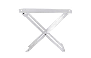 Acrylic Folding Tray Table - Modern Chic Accent Desk - Kitchen and Bar Serving Table - Elegant Clear Design - by Designstyles