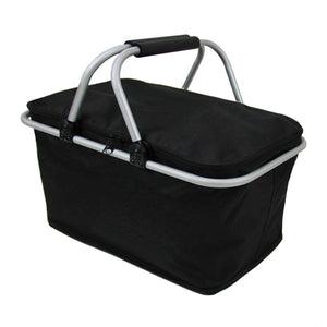 46cm x 28cm x 24cm Folding Picnic Camping Insulated Cooler Cool Hamper Storage Basket Bag Box