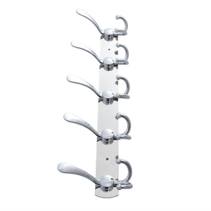 Heavy duty toymytoy 2pcs wall mounted coat hook 2 pack rack with 5 stainless steel hat hanger