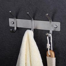 Load image into Gallery viewer, Heavy duty caligrafx coat hook rail stainless steel coat bath towel hook hanger with heavy duty double