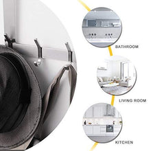 Load image into Gallery viewer, Discover yumore door hanger stainless steel heavy duty over the door hook for coats robes hats clothes towels hanging towel rack organizer easy install space saving bathroom hooks