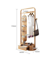 Load image into Gallery viewer, Shop zcyx mirror body household dressing mirror wood hanger bedroom multi purpose coat rack storage rack hanger hooks color a
