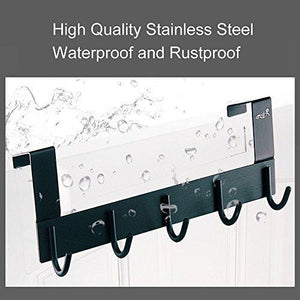 Budget over the door hook hanger rongyuxuan heavy duty organizer for coat clothes towel bag robe 5 hooks wall mount tool holder for home storage organizer aluminum