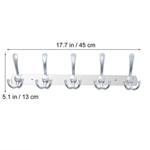 Load image into Gallery viewer, Get toymytoy 2pcs wall mounted coat hook 2 pack rack with 5 stainless steel hat hanger