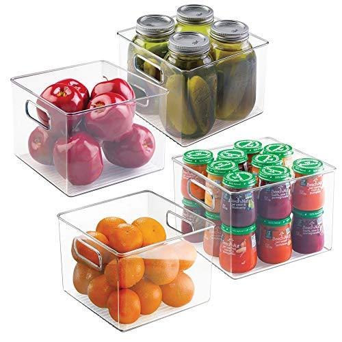 mDesign Kitchen Pantry and Cabinet Storage and Organization Bin - Pack of 4, 8
