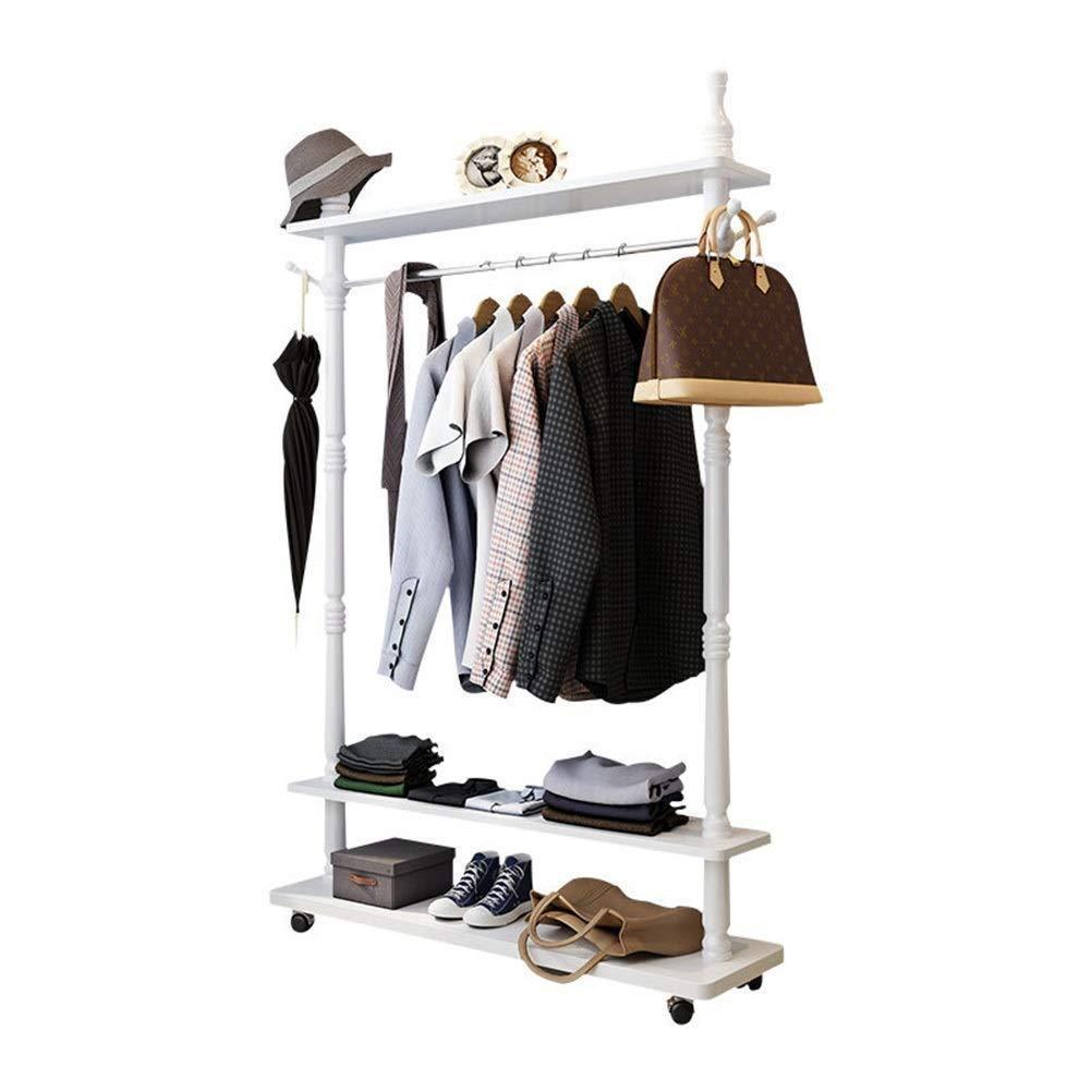 Online shopping metal pulley multifunctional coat rack hall tree hanger clothing storage rack for coats hats clothes scarves drying racks size 105cm