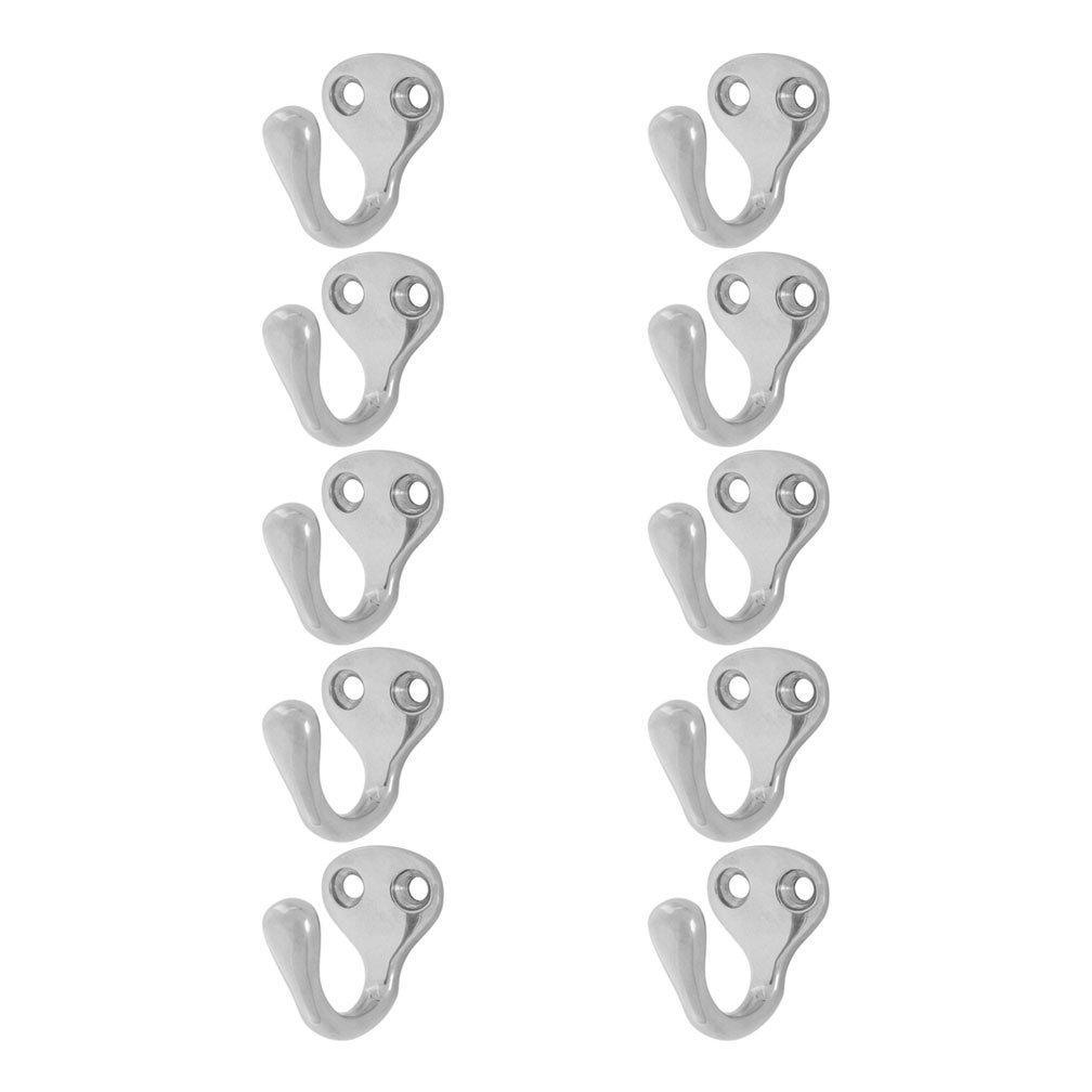 Save bar face wall mount purse coat key hook polished stainless steel set of 10