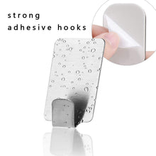Load image into Gallery viewer, Discover adhesive hooks heavy duty wall hooks stainless steel ultra strong waterproof hanger for robe coat towel keys bags home kitchen bathroom set of 16