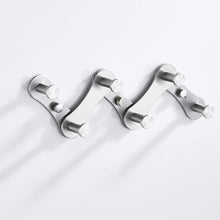 Load image into Gallery viewer, Save on diy towel hooks wall mounted stainless steel coat hooks for bathroom 6 hooks brushed nickel