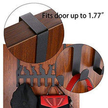 Load image into Gallery viewer, Best wintek over the door hook hanger heavy duty organizer rack for towel coat bag 8 hooks black