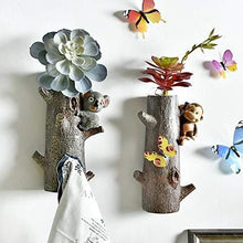 Load image into Gallery viewer, Amazon zamtac fashion floral coat rack door clothesroom wall mounted coat hook clothing rack key holder hat hanger wall hanger flower pot color k