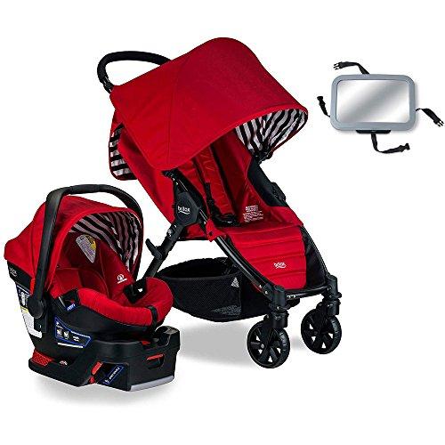 Britax Pathway & B-Safe 35 Travel System with Back Seat Mirror - Cabana