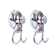 Load image into Gallery viewer, Save on powerful vacuum suction hooks mocy strong stainless steel suction cup hooks for bathroom kitchen wall home removable shower hools hanger damage free for towel bath robe coat and loofah pack of