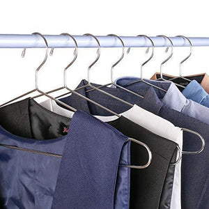 Order now davitu hangers racks 45cm stainless steel strong metal wire hangers coat hanger standard suit hangers clothes hanger 30 pcs lot