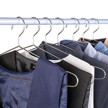Load image into Gallery viewer, Explore xyijia hanger 45cm stainless steel strong metal wire hangers coat hanger standard suit hangers clothes hanger 30 pcs lot 1