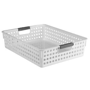 White Plastic Storage Basket