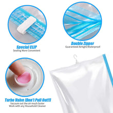 Load image into Gallery viewer, Discover mrs bag hanging vacuum storage bags 4 jumbo57x27 6 space saver bag dress cover with hook for coats jackets clothes closet storage hand pump included