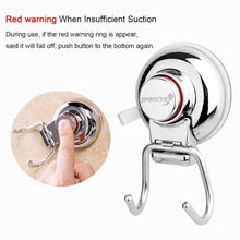 Load image into Gallery viewer, Featured jinruche suction cup hooks strong stainless steel hooks for kitchen bathroom towel robe shower bath coat removable hooks for flat smooth wall surface never rust stainless steel 2 pack