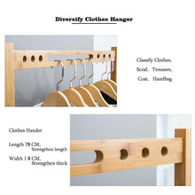 Load image into Gallery viewer, Budget nnewvante coat rack bench hall trees shoes rack entryway 3 in 1 shelf organizer shelf environmental bamboo furniture bamboo 29 5x13 8x70in