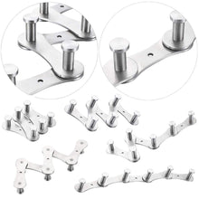 Load image into Gallery viewer, Shop for diy towel hooks wall mounted stainless steel coat hooks for bathroom 6 hooks brushed nickel