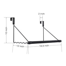 Load image into Gallery viewer, Best seller  magicfly over the door closet rod heavy duty over the door hanger rack with hanging bar for coat towels holder freshly ironed clothes black