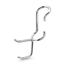 Load image into Gallery viewer, Exclusive sunway shelf pole hooks 5 pack chrome coat hat hook best solution for garage shelving storage organization use with metal or wire shelves and racks heavy duty easy installation