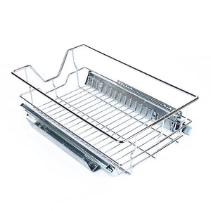 Kitchen Sliding Cabinet Organizer,Pull Out Chrome Wire Storage Basket Drawer Pull Out Cabinet Shelf for Kitchen Cabinets Cupboards (20.3 17.35.3")