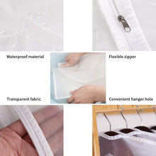 Load image into Gallery viewer, Storage organizer linseray 8 pack hanging garment bag 24 x 48 suit bags breathable moth proof garment cover with full zipper for long dress dance costumes suits gowns coats