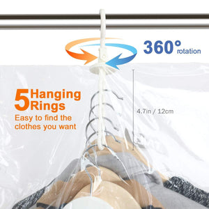 Storage taili hanging vacuum space saver bags for clothes 4 pack long 53x27 6 inches vacuum seal storage bag clothing bags for suits dress coats or jackets closet organizer and storage