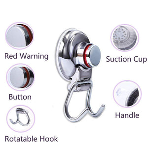 Select nice powerful vacuum suction hooks mocy strong stainless steel suction cup hooks for bathroom kitchen wall home removable shower hools hanger damage free for towel bath robe coat and loofah pack of