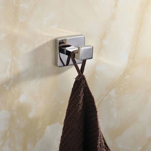 Load image into Gallery viewer, Related luxury 304 stainless steel bathroom single towel hook robe chrome wall mount coat hat door hook hanger mirror polished bathroom accessories 5pcs 5