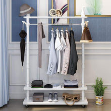 Load image into Gallery viewer, Amazon angels home standing coat racks wooden free to move white hall trees coat rack stand shoe rack hooks clothes stand tree stylish wooden hat coat rail stand rack clothes jacket storage hanger organiser