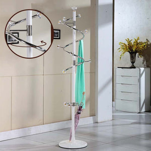 Online shopping ajzgfcoatrack metal stainless steel bedroom coat rack floor assembly stylish and creative rotating indoor living room hangers hatstand style h