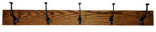 Load image into Gallery viewer, Organize with wood coat rack hanger wall mounted mission 5 hook oak wood contact us with your stain or paint choice custom available